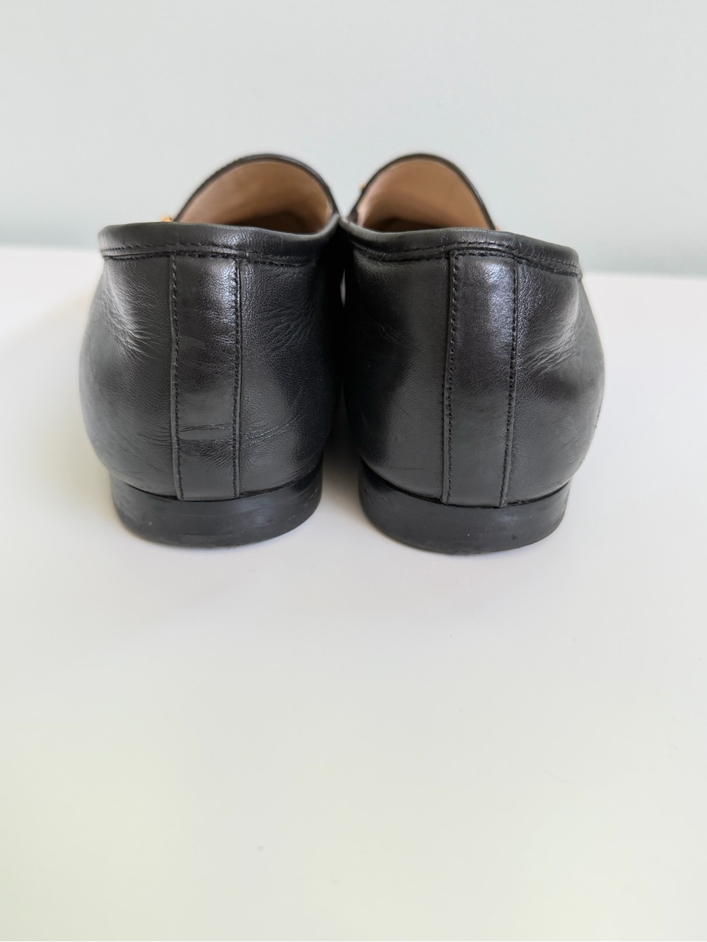 Sam Edelman Womens 9 Black Leather Gold Horsebit Loafers Slip On Shoes Classic - Picture 6 of 12